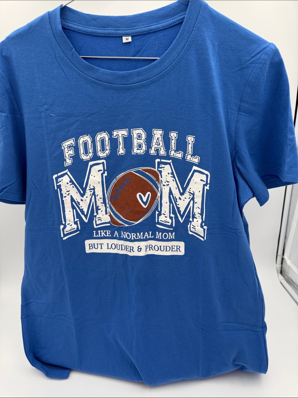 Blue "Football Mom" Graphic Tee NEW